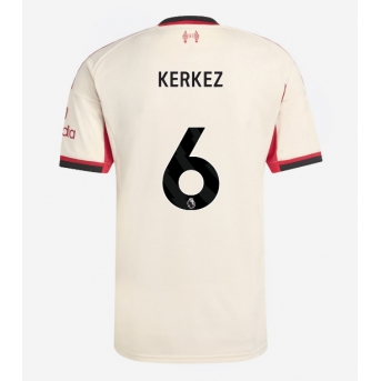 Billige Fotballdrakt Liverpool Milos Kerkez #6 Replika Bortedrakt 2025-26 Kortermet